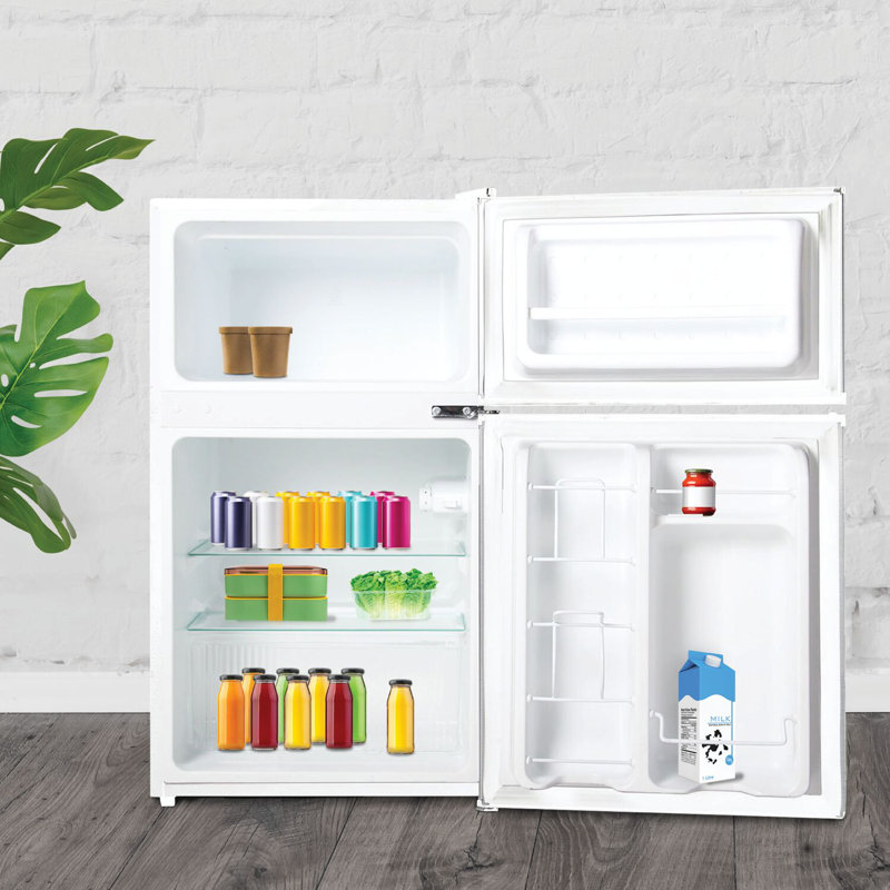 Energy Star 3.1-Cu. Ft. 2-Door Small Refrigerator with Freezer in White, White