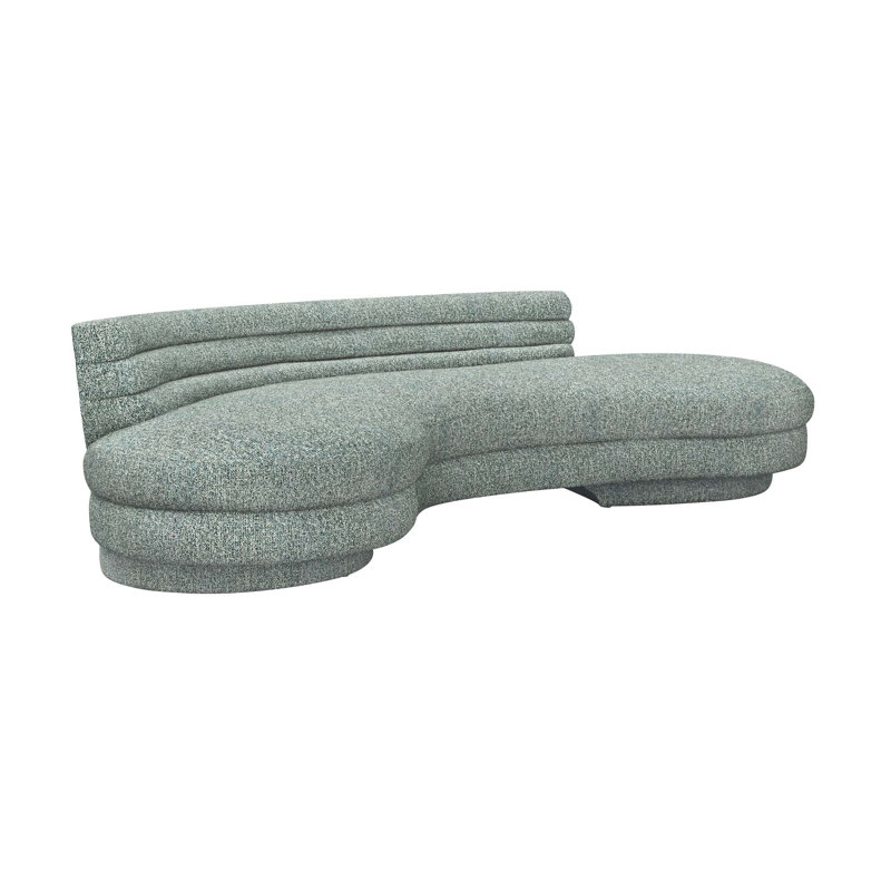 Sutton Upholstered 95'' Sofa, Pool Rayon/Viscose