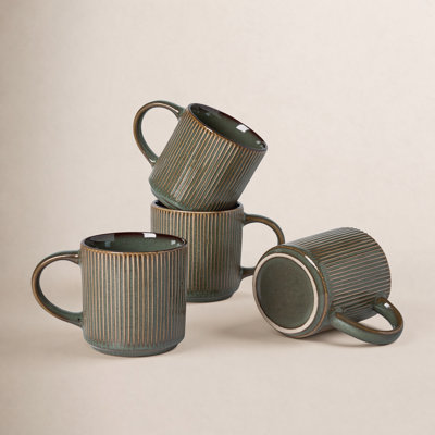 Star Series 4 Pieces Mug Set, Black