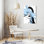 Abstract Blue Woman Portrait - Livingroom Canvas Decor