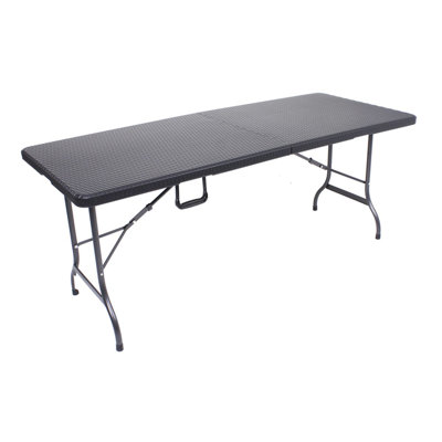 Ventana Rectangular Metal Folding Outdoor Dining Table , 90cm cm W 8.6cm cm D