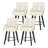 26''H Upholstered 360°Swivel Counter Height Bar Stools, Wood Legs Kitchen Island Chairs-211219933-210338535