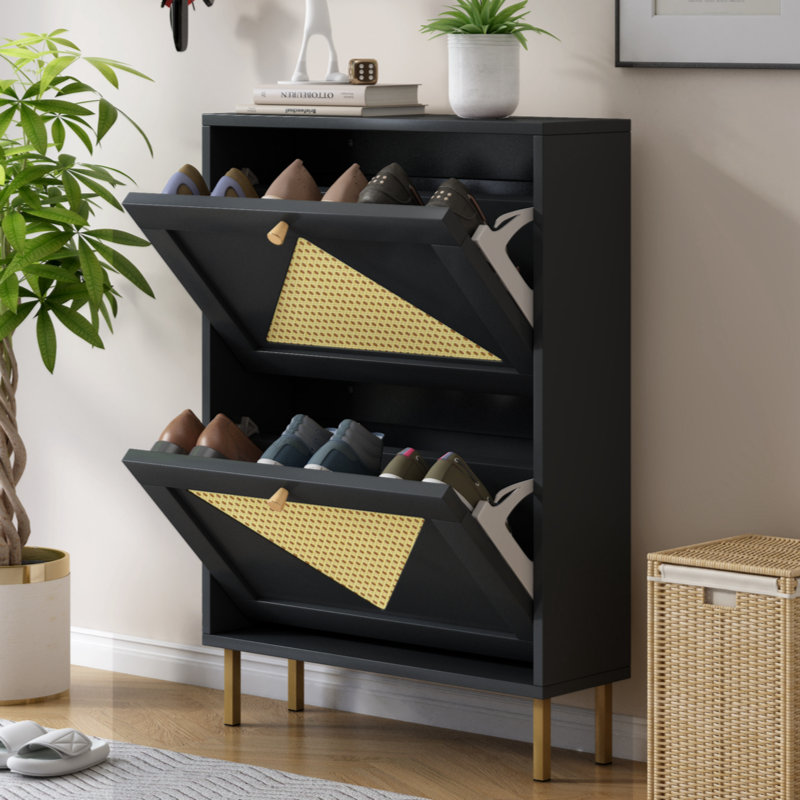 Shoe Storage Cabinet, Black