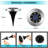 8-Piece Silver/Grey Low Voltage Battery Powered Integrated LED Metal Street Light-86623674