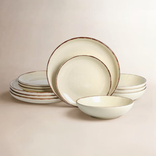 Earth & Clay Heath 12-Piece Dinnerware Set Stoneware