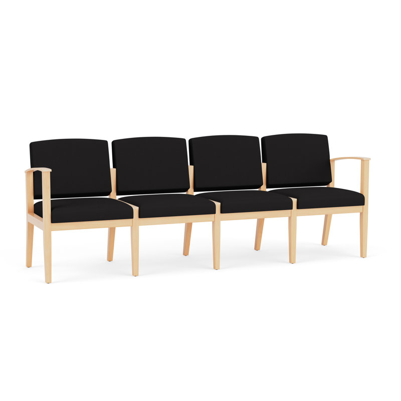Table de bout en bois Amherst, Visite libre noire, Naturel