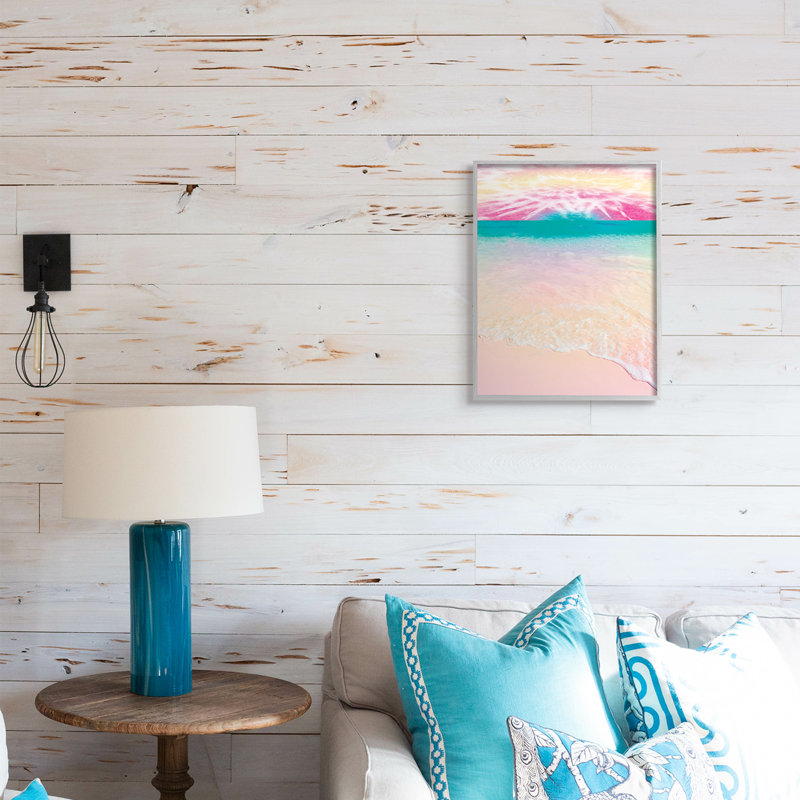 «Tropical Tie Dye Beach Horizon Coastline Landscape» par Arrolynn Weiderhold - impression, H 20 po x l 16 po