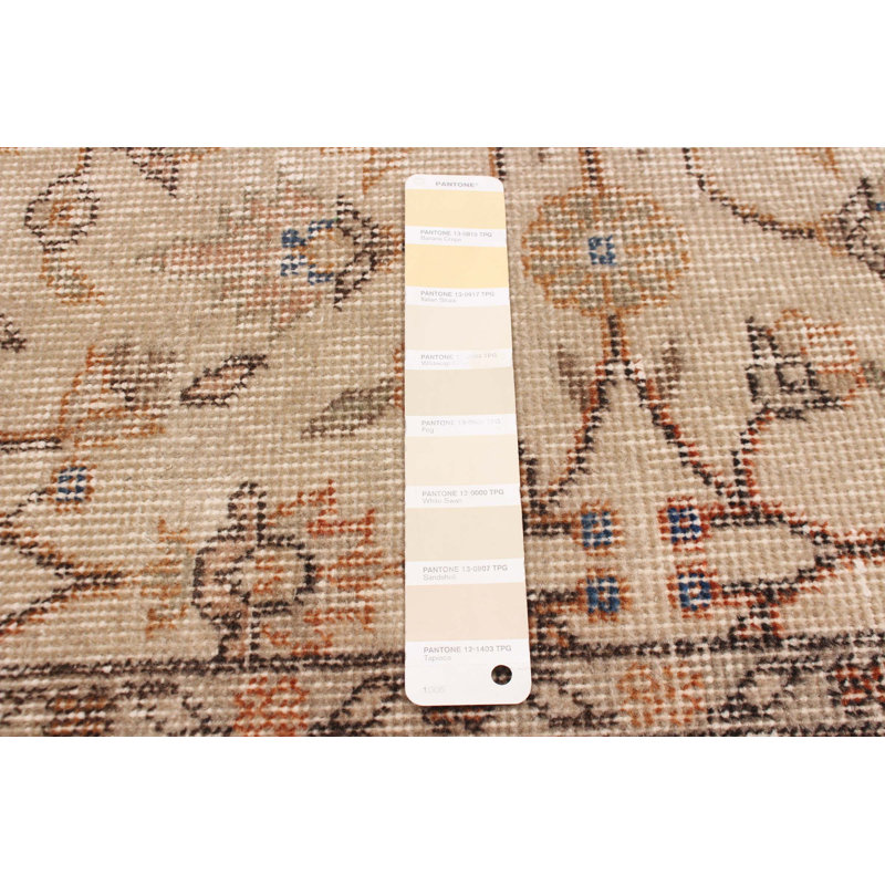 Tapis rétro kaki clair Treasie 3 pi 3 po x 6 pi 5 po