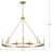 Joane 9 - Light Dimmable Wagon Wheel Chandelier-360981021