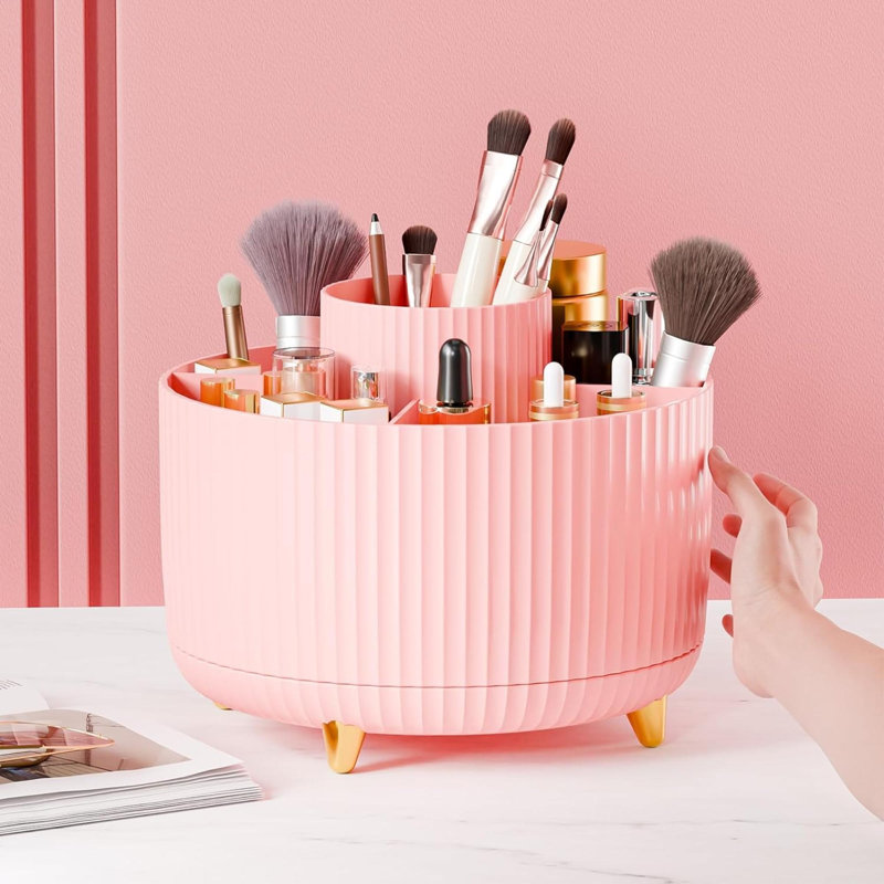 Pamila Plastic Makeup Organizer, Pink