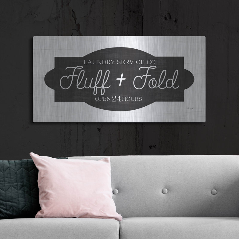 Art mural en métal luxueux «Fluff Fold» par Jaxn Blvd, 24 po x 12 po, H 24 po x l 48 po