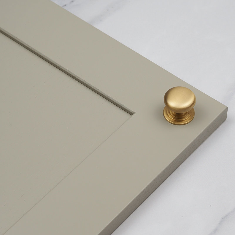 Satin Brass Cup Handle, 32mm Knob