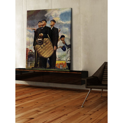 Bottom Of The Sixth by Norman Rockwell - Wrapped Canvas Graphic Art