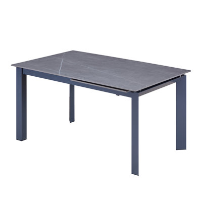 Extendable Metal Base Dining Table