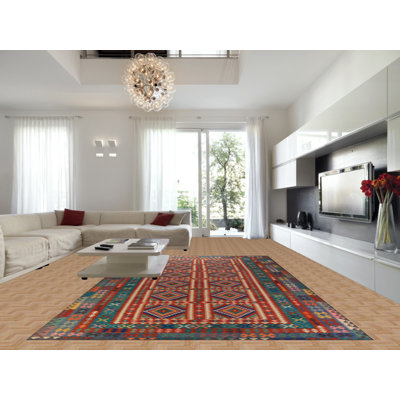 All-Over Geometric Kilim Oriental Large Rug 10x16