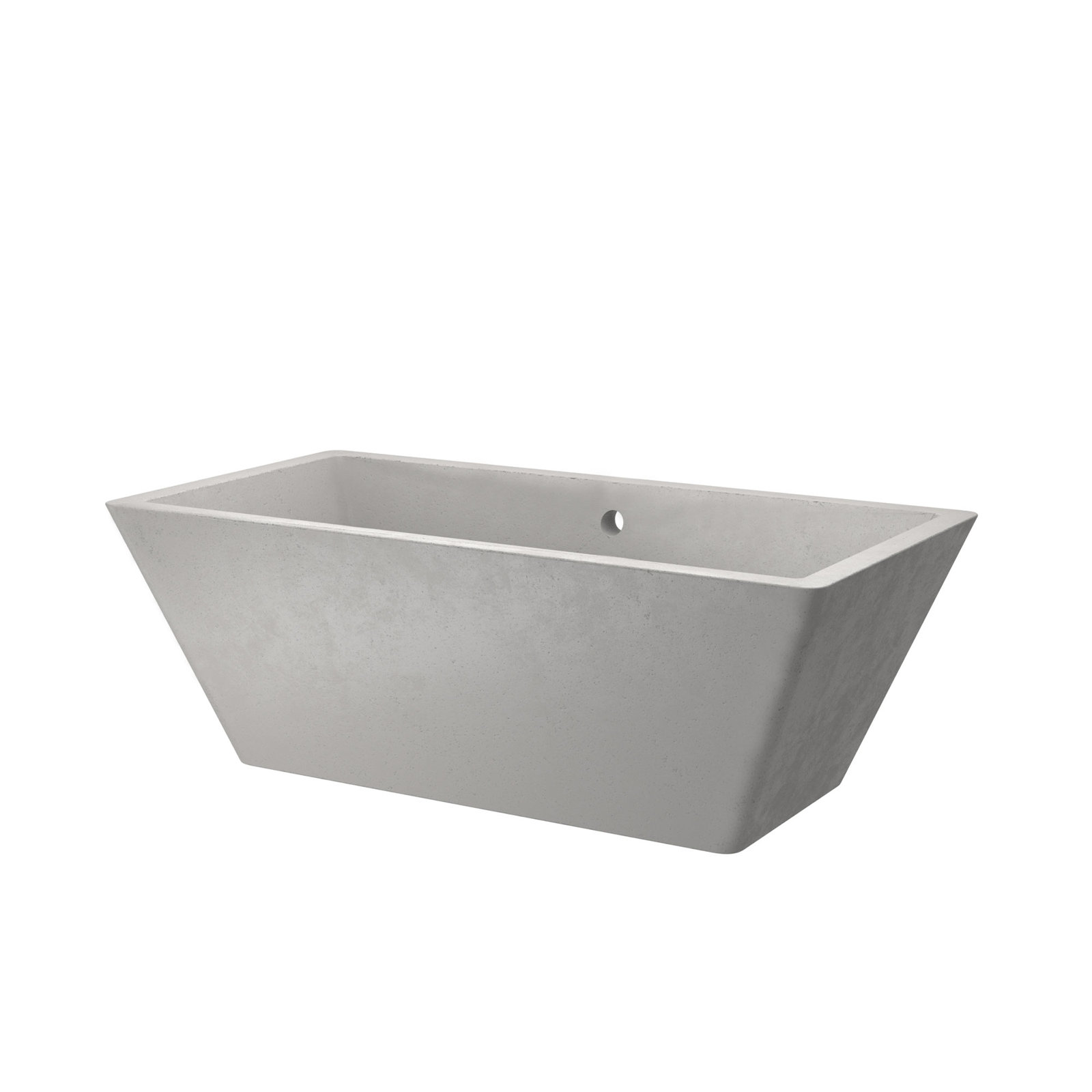 Mendocino NativeStone 66" Concrete Bathtub, Ash