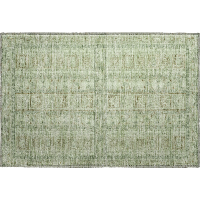 Premium Machine Washable Mayfield Striped Rug, 1'8" x 2'6", Sage