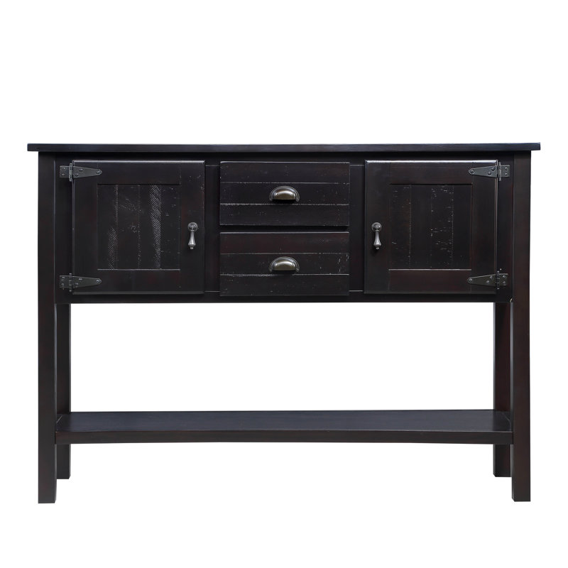 Solid Wood Console Table With Drawers, Rustic Look - 48'' Side Table, Charm, For Dining Room, Espresso