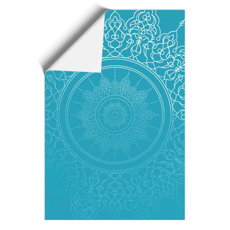 Ornamental Circles in Blue Twilight - Frameless Print, 84cm H x 59cm W x 0.1cm D