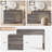 63" Vanity Desk With 5 Drawers, Makeup Table With 3-drawer Cabinet-124883554