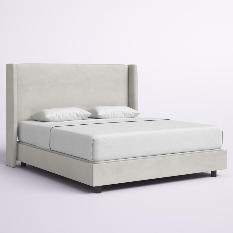 Dinapoli Upholstered Low Profile Standard Bed Mistana Color: Classic Pool Performance Velvet, Size: King