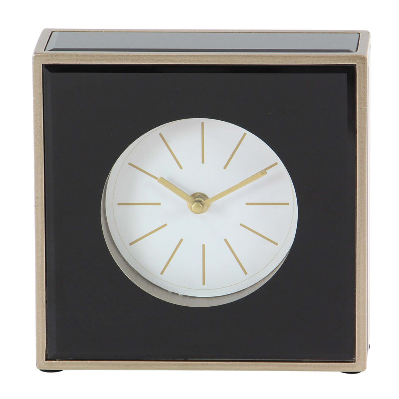 Horloge de table carrée moderne, Noir