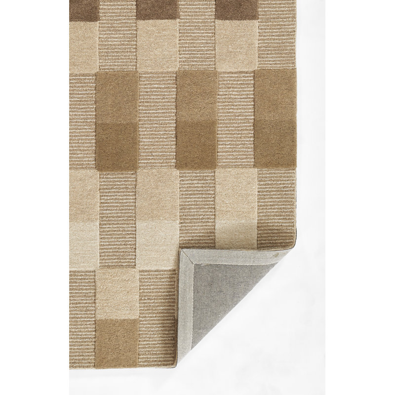 Momeni Fletcher Hand Tufted Wool Striped Natural Area Rug 2'3" X 8' Runner, 2'3" X 8' Runner