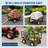 1500 Lbs Heavy Duty Steel Garden Cart, 2-in-1 Wheelbarrow & Dump Cart with Removable Mesh Sides, 180° Rotating Handle, Outdoor Utility Wagon for Yard, Farm, and Beach, Black+Yellow-174804476