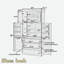 Grand garde-manger autoportant avec tablettes réglables, tablettes de porte, tiroirs et porte-bouteilles-1347922686