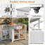 Outdoor Kitchen Island Kitchen Cart with Towel Rack, Drawer and Lockable Casters-125130103