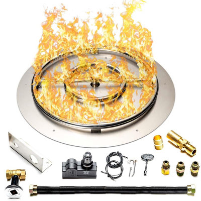 Ensemble de connexion standard pour poêle à brûleur et anneau en acier inoxydable avec allumage par étincelles pour propane liquide