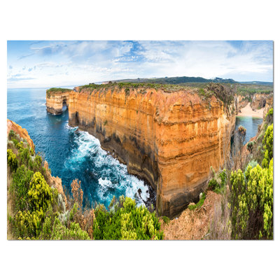 Roches et végétations de Victoria Beach, reproduction de photo sur toile tendue