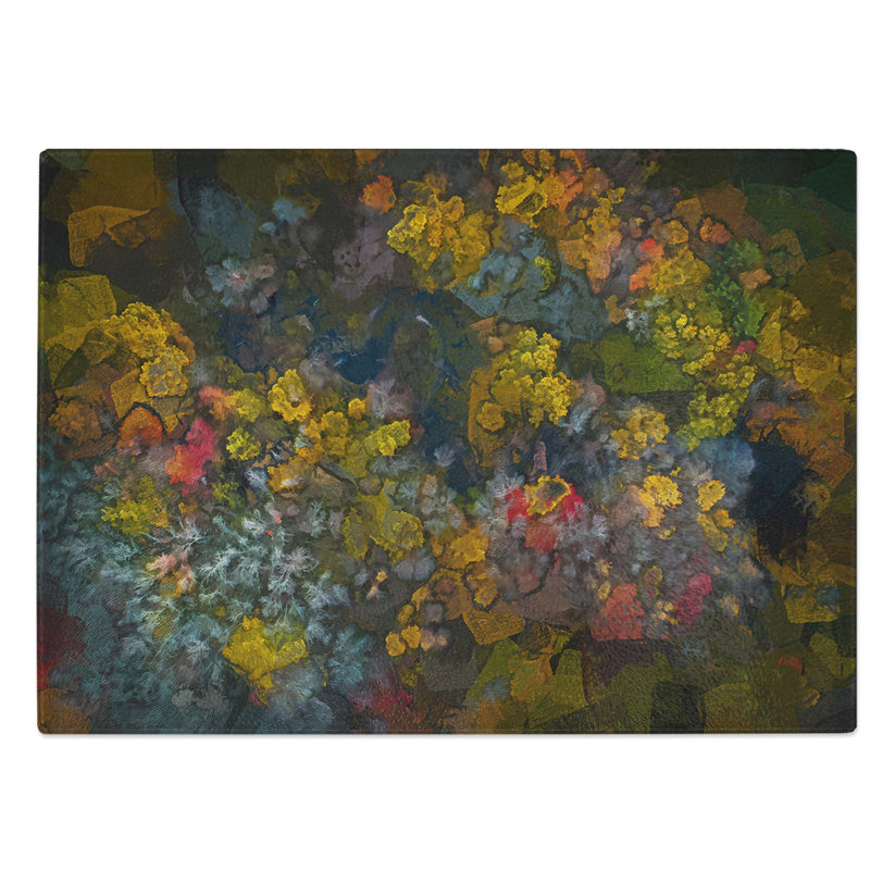 Tempered Glass River Through an Autumn Forest Chopping Board, 28.5 cm W x 20 cm L