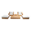Pacific Outdoor 4 - Piece Teak Conversation Set with Sunbrella Cushions-378149489-399925463