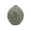 Vase décoratif en céramique marbré D8,5 x 9,8 po - Ambre et gris anthracite