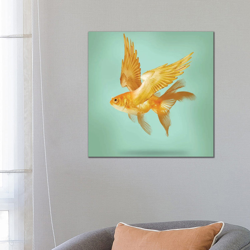 Flying Fish by Vin Zzep - Wrapped Canvas Gallery-Wrapped Canvas Giclée, 66.04 cm H x 66.04 cm W