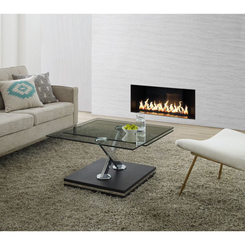 Parkhurst Glass Top Coffee Table, Espresso