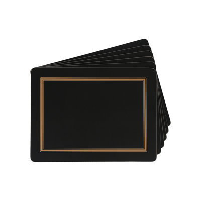 Portmeirion, Pimpernel, Placemats - Classic Black