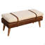 Banc en cuir Boucle Buffalo Hide, châtaignier