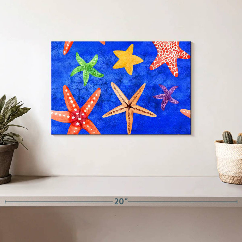 Brampt Underwater Starfish Pattern, 8" H x 12" W