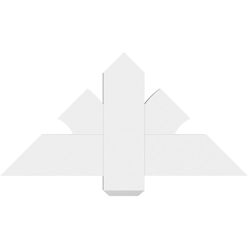 Support pour pignon en PVC Redmond, H 18 po x l 36 po (pas: 12/12), P 2 po x F 6 po