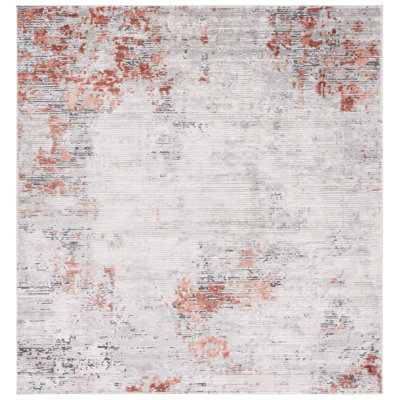 Keyra Grey/Orange Area Rug