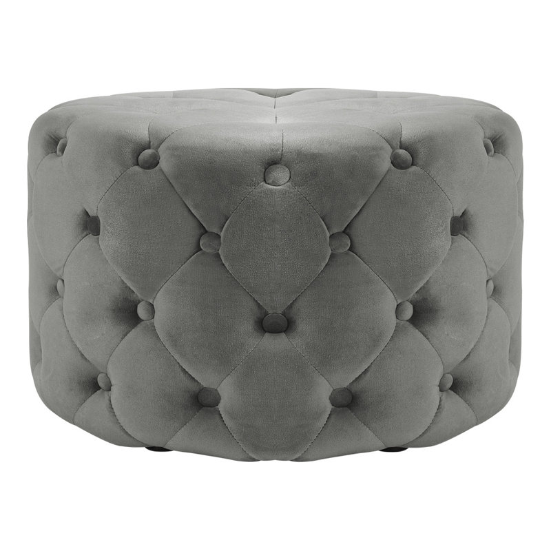 Phoebe 60cm Wide Velvet Solid Colour Footstool Ottoman
