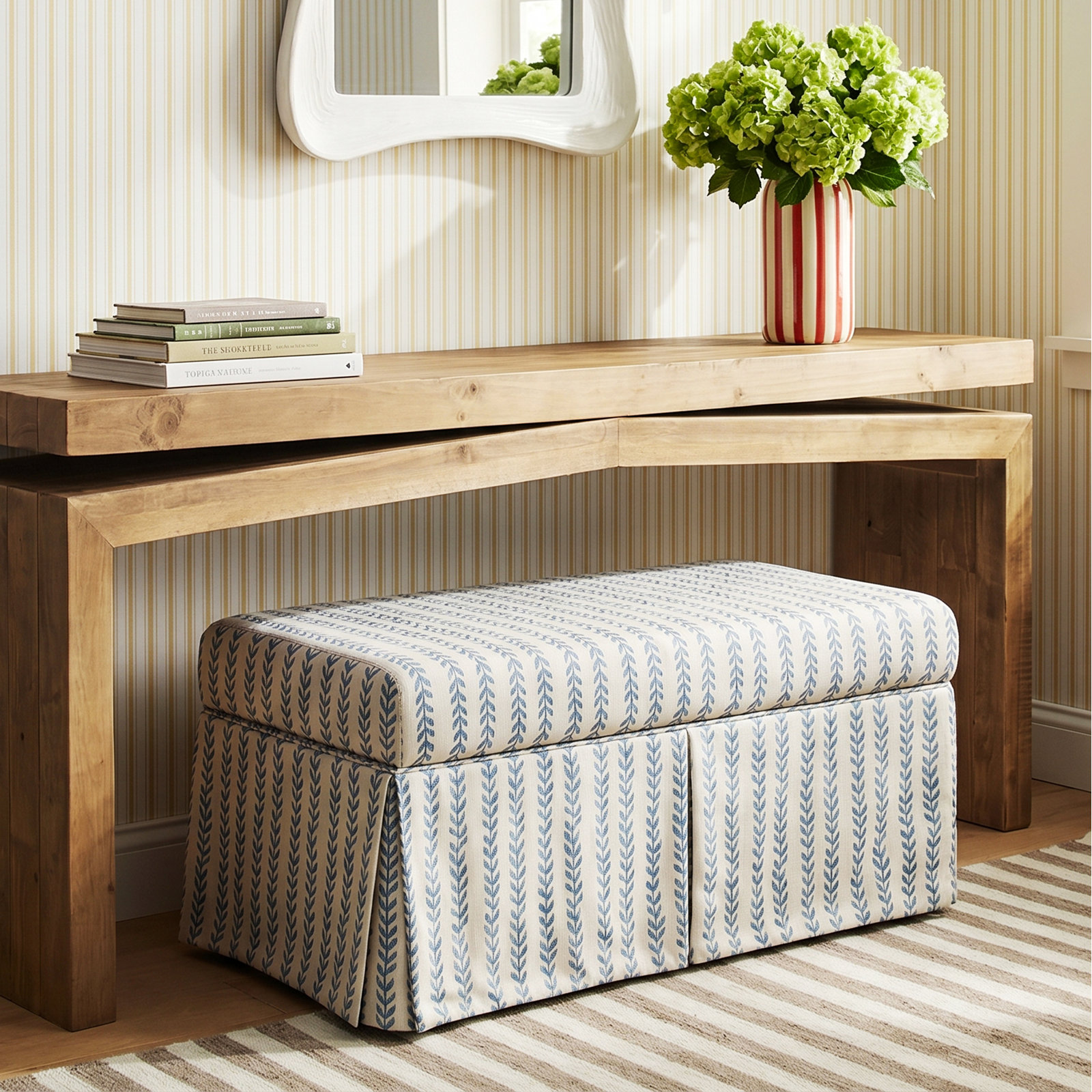 Wyatt Storage Bench, Classic Ink Performance Velvet