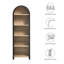 Evie Arched Narrow Bookcase Display Cabinet In Black-108298301