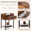 40cm W Metal Bedside Table