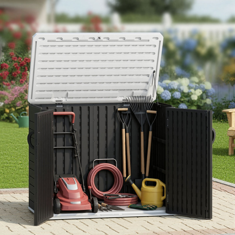 Edrosie Inc 4.15 Ft. W X 2.4 Ft. D Resin Horizontal Storage Shed