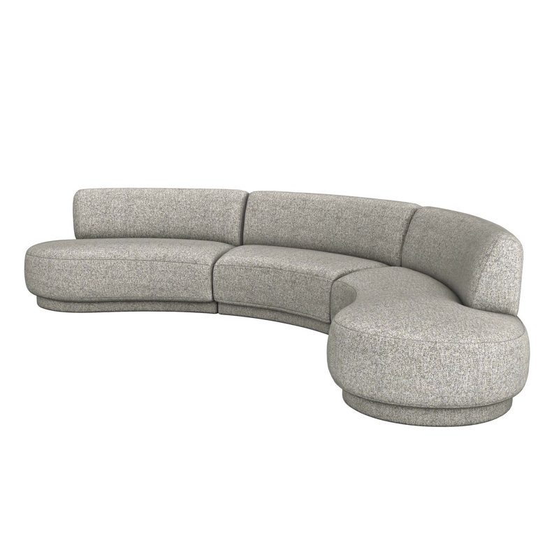 Canapé modulaire Nuage, Mélange de polyester Breeze, Accoudoir à droite (vu de face)