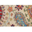 Tapis rouge / ivoire / bleu en laine noué à la main de conception unique 5 pi 8 po x 8 pi 5 po New Age