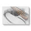 Strings of a White Bass Guitar in Abstract - Wrapped Canvas Drawing - Wrapped Canvas-55341438